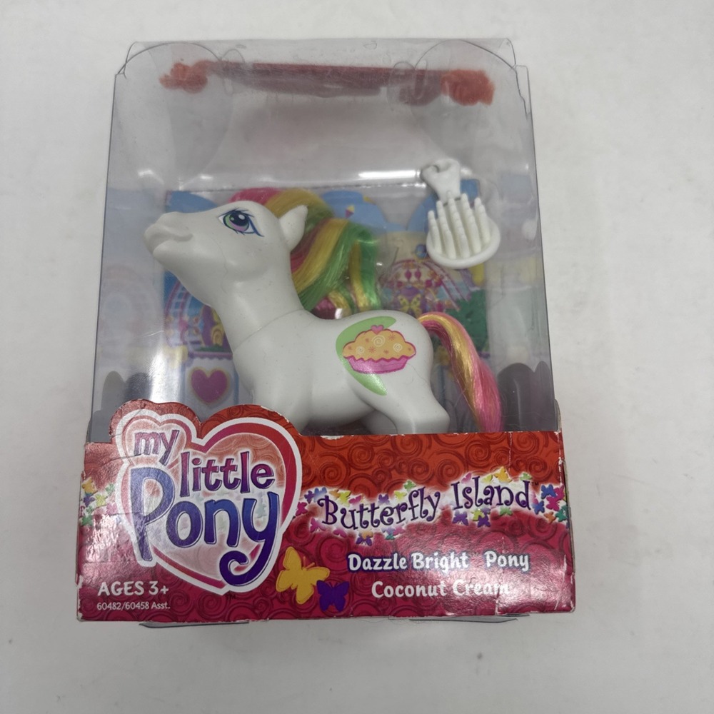NEW My Little Pony Butterfly Island Dazzle Bright COCONUT CREAM White Neon Hair